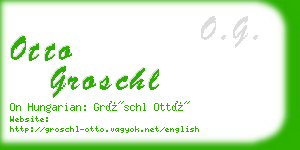 otto groschl business card
